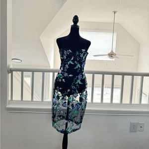 by the way floral corset midi